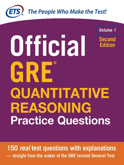 Title details for Official GRE Quantitative Reasoning Practice Questions, Volume 1 by Educational Testing Service - Available